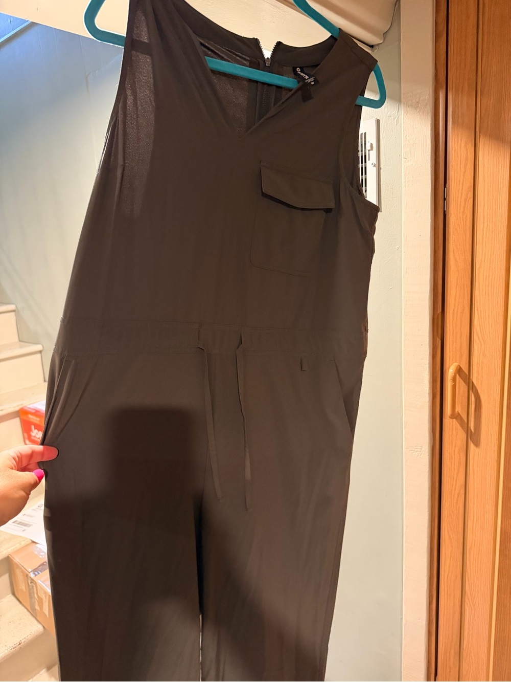 Athleta Olive Green Utility Jumpsuit - Picture 7 of 9